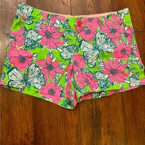 Lilly Pulitzer Callahan Bloomin Cacoonin Butterfly Shorts size 14